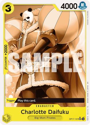 ONE PIECE TCG - Charlotte Daifuku (Pandaman Art) OP17-107 The Worlds Strongest Warriors - Uncommon