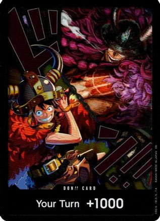 ONE PIECE TCG - DON!! Card (Alternate Art) (Luffy and Loki) The Worlds Strongest Warriors - DON!!