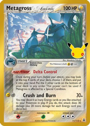 POKEMON TCG - Metagross (Delta Species) 011/113 ME 30th Celebration Classic Collection - Classic Collection