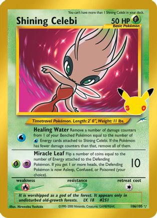 POKEMON TCG - Shining Celebi 106/105 ME 30th Celebration Classic Collection - Classic Collection