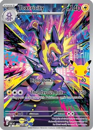 POKEMON TCG - Toxtricity 134/128 ME 30th Celebration - Illustration Rare