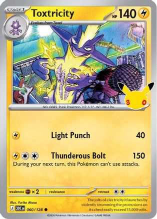 POKEMON TCG - Toxtricity 060/128 ME 30th Celebration - Common