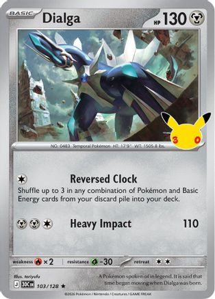 POKEMON TCG - Dialga 103/128 ME 30th Celebration - Rare
