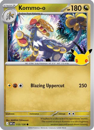 POKEMON TCG - Kommo-o 112/128 ME 30th Celebration - null