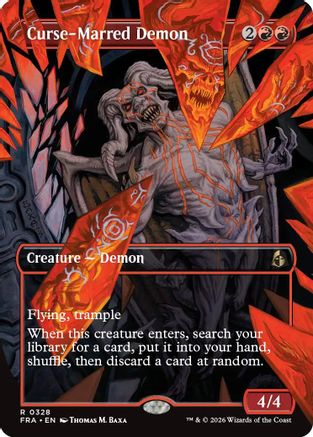 MAGIC: THE GATHERING - Curse-Marred Demon (Borderless) (FRA-328) - Reality Fracture