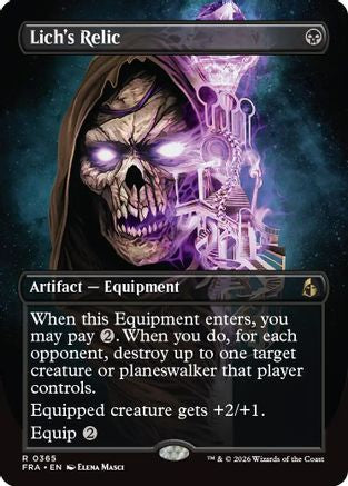 MAGIC: THE GATHERING - Lich's Relic (Borderless) (FRA-365) - Reality Fracture Foil
