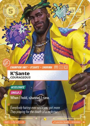 K'Sante, Courageous (Showcase) (178/167) - Radiance Foil