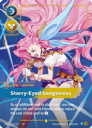 Seraphine, Starry-Eyed Songstress (Overnumbered) (174/167) - Radiance Foil
