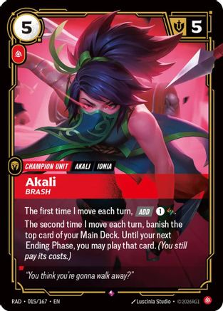 Akali, Brash (015/167) - Radiance Foil