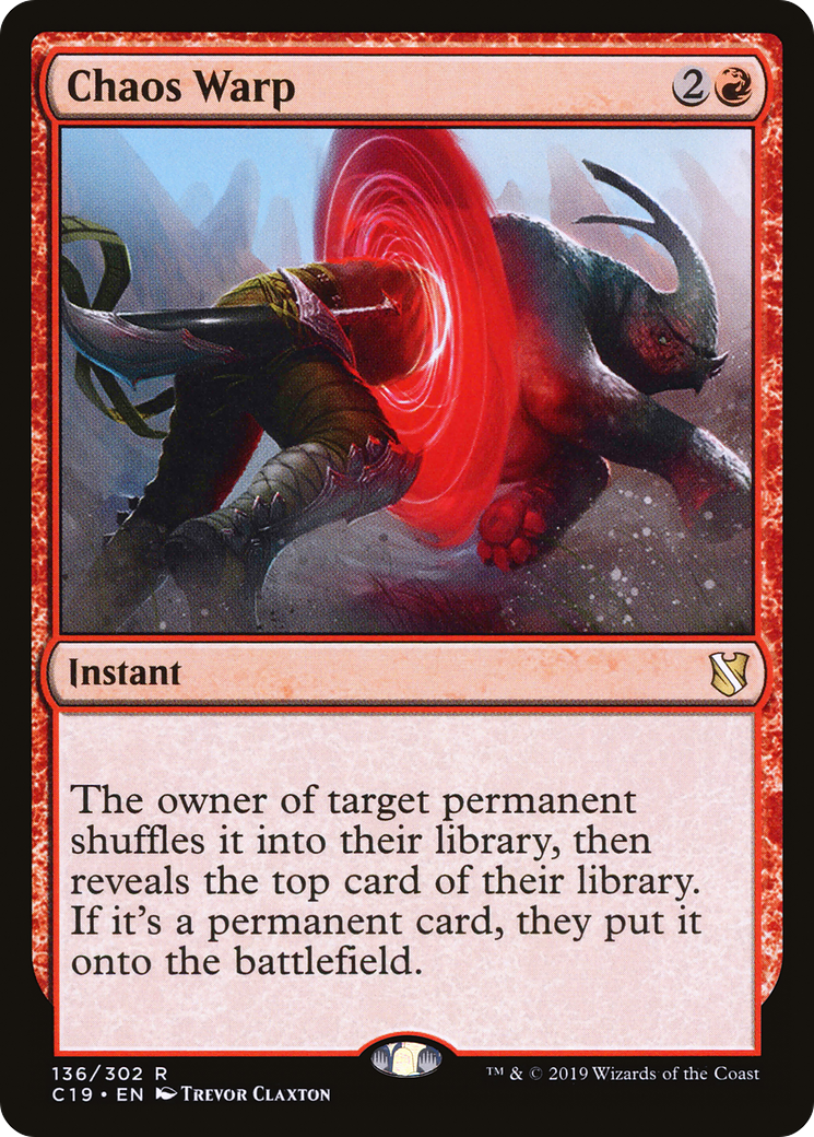 MAGIC: THE GATHERING - Chaos Warp (C19-136) - Commander 2019