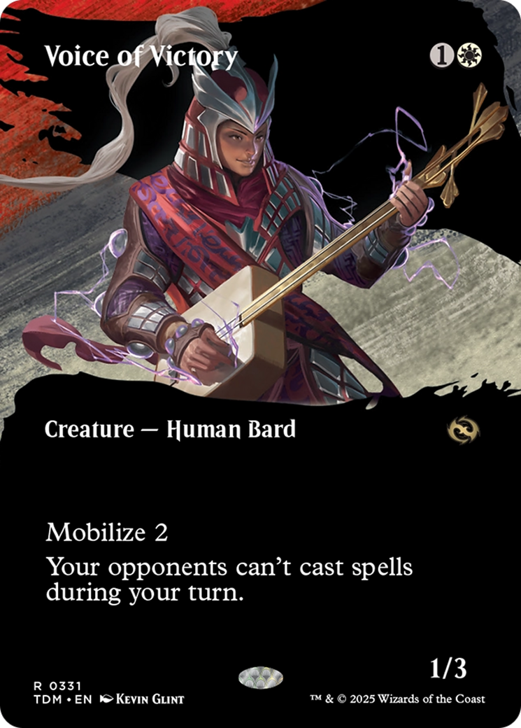 MAGIC: THE GATHERING - Voice of Victory (Borderless) (TDM-331) - Tarkir: Dragonstorm: (Showcase)