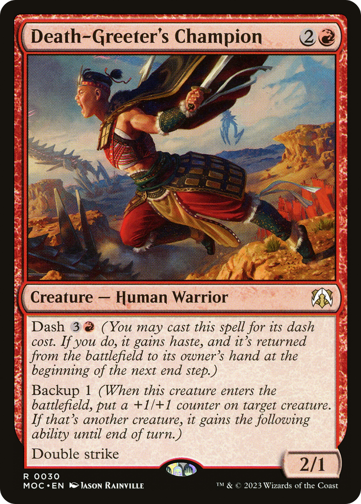 MAGIC: THE GATHERING - Death-Greeter's Champion (MOC-030) - March of the Machine Commander