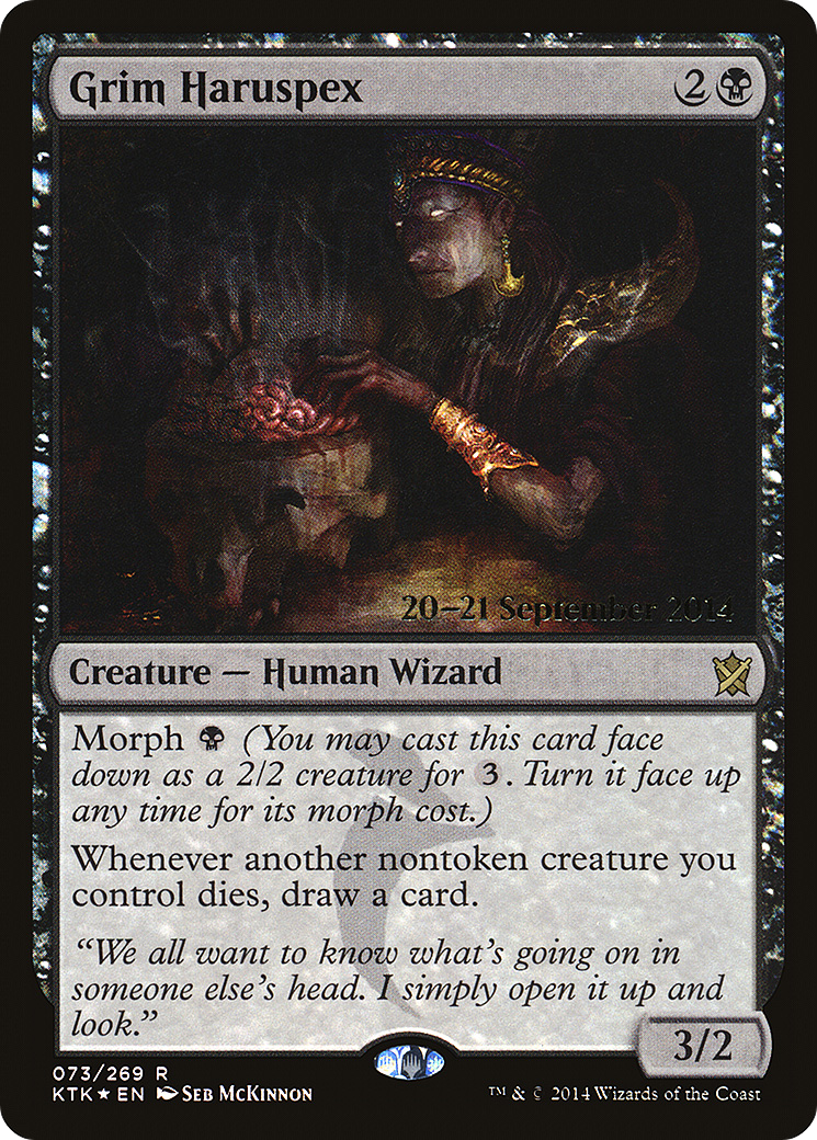 MAGIC: THE GATHERING - Grim Haruspex (PRE-73S) - Khans of Tarkir Promos Foil