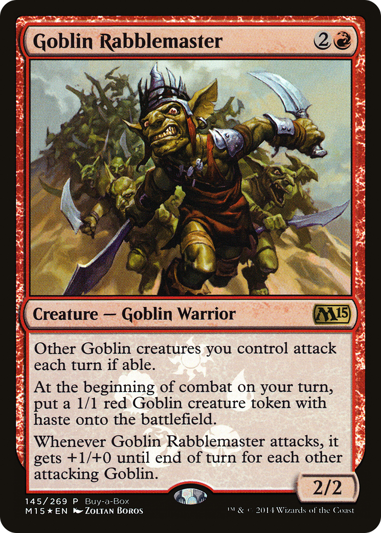 MAGIC: THE GATHERING - Goblin Rabblemaster (BABP-145) - Magic 2015 Promos Foil