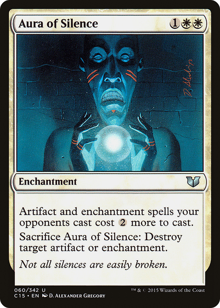 MAGIC: THE GATHERING - Aura of Silence (C15-060) - Commander 2015