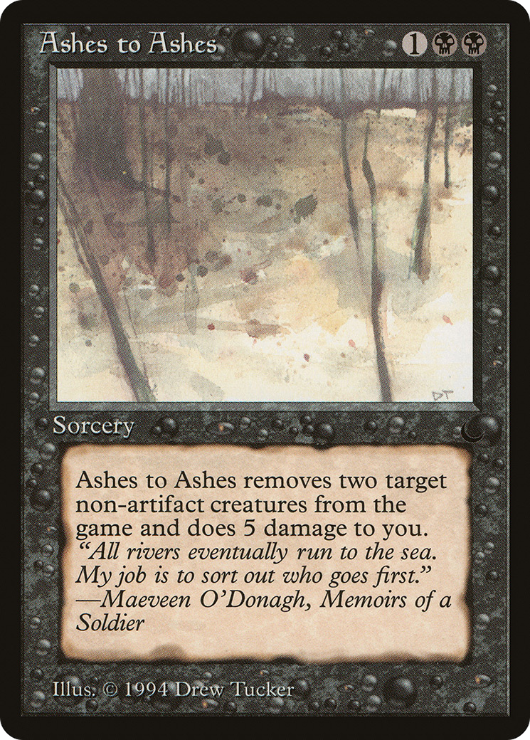 MAGIC: THE GATHERING - Ashes to Ashes (DRK-039) - The Dark