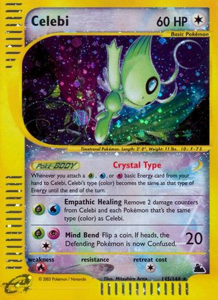 POKEMON TCG - Celebi 145 Skyridge - Secret Rare