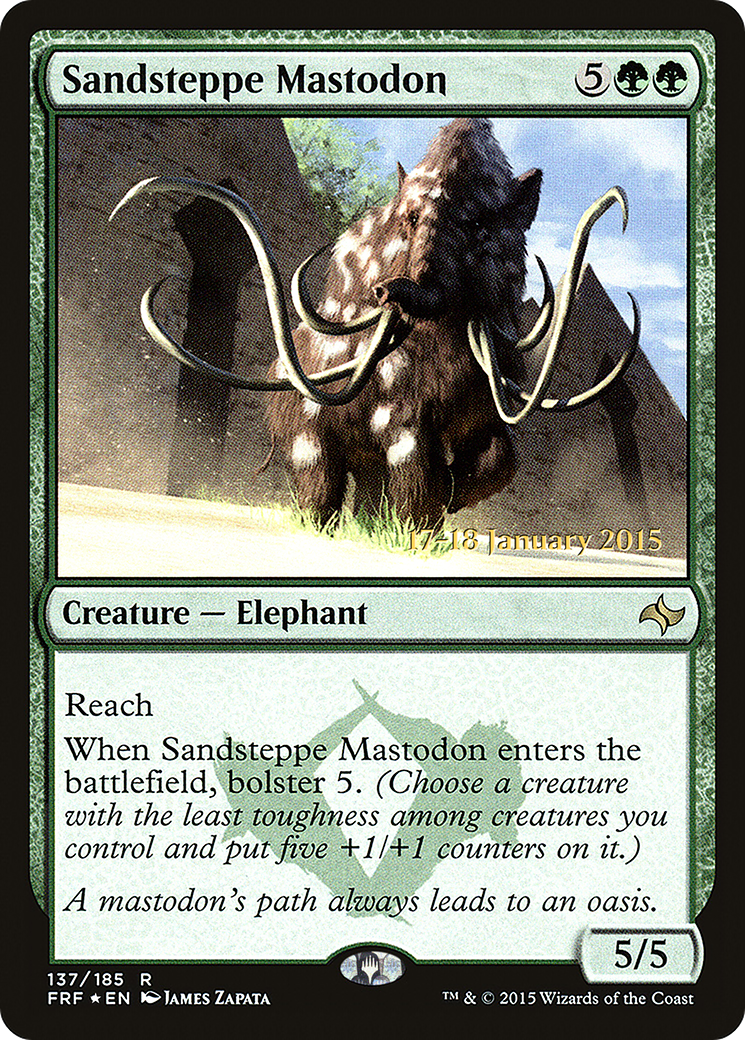 MAGIC: THE GATHERING - Sandsteppe Mastodon (PRE-137) - Fate Reforged Promos Foil