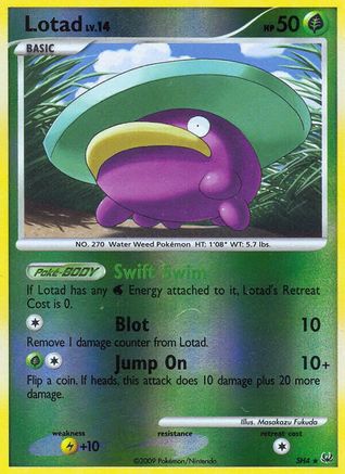 POKEMON TCG - Lotad (Shiny) SH4 Platinum - Shiny Holo Rare