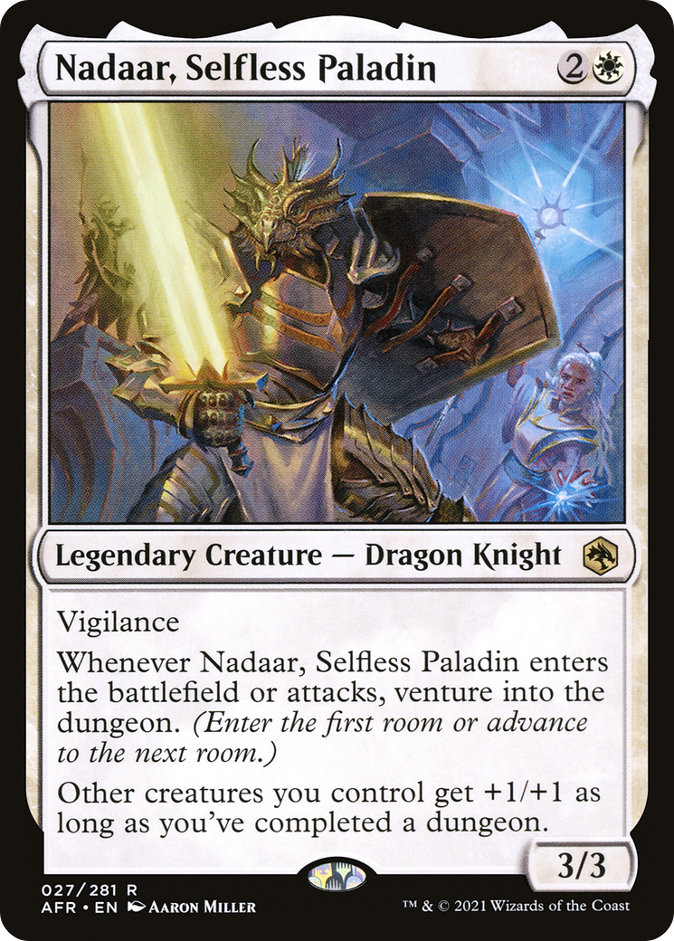MAGIC: THE GATHERING - Nadaar, Selfless Paladin (AFR-027) - Adventures in the Forgotten Realms