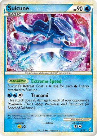 POKEMON TCG - Suicune (Shiny) SL11 Call of Legends - Shiny Holo Rare