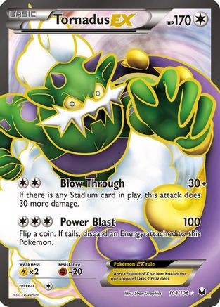 POKEMON TCG - Tornadus EX (108 Full Art) 108 Dark Explorers - Ultra Rare