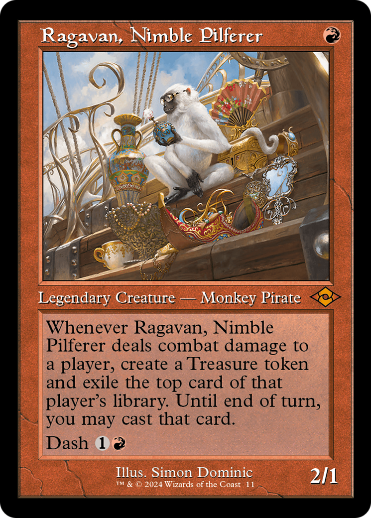 MAGIC: THE GATHERING - Ragavan, Nimble Pilferer (Retro Frame) (MH2-011) - Modern Horizons 2 Timeshifts Foil