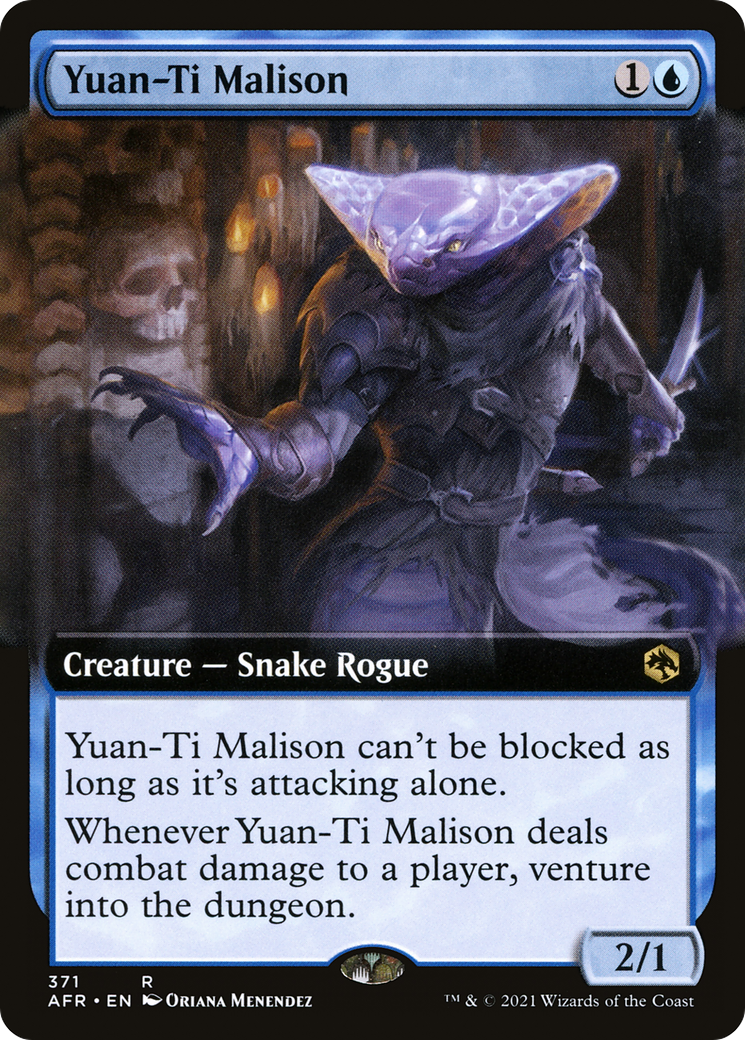 MAGIC: THE GATHERING - Yuan-Ti Malison (Extended Art) (AFR-371) - Adventures in the Forgotten Realms: (Extended Art) Foil
