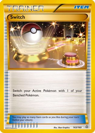 POKEMON TCG - Switch (163 Secret Rare) 163/160 XY Primal Clash - Secret Rare