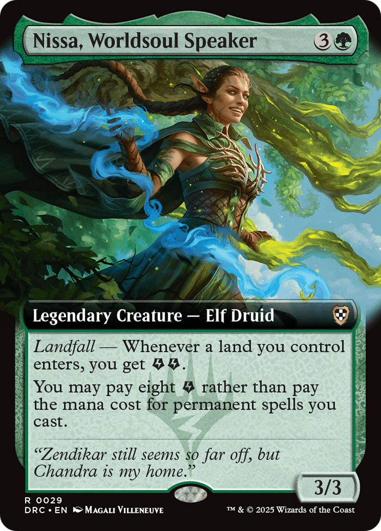 MAGIC: THE GATHERING - Nissa, Worldsoul Speaker (Extended Art) (DRC-029) - Commander: Aetherdrift: (Extended Art)