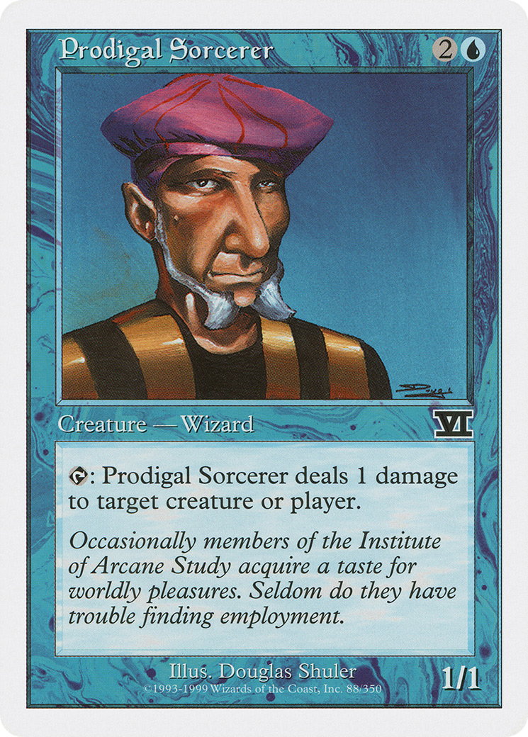 MAGIC: THE GATHERING - Prodigal Sorcerer (6ED-088) - Classic Sixth Edition
