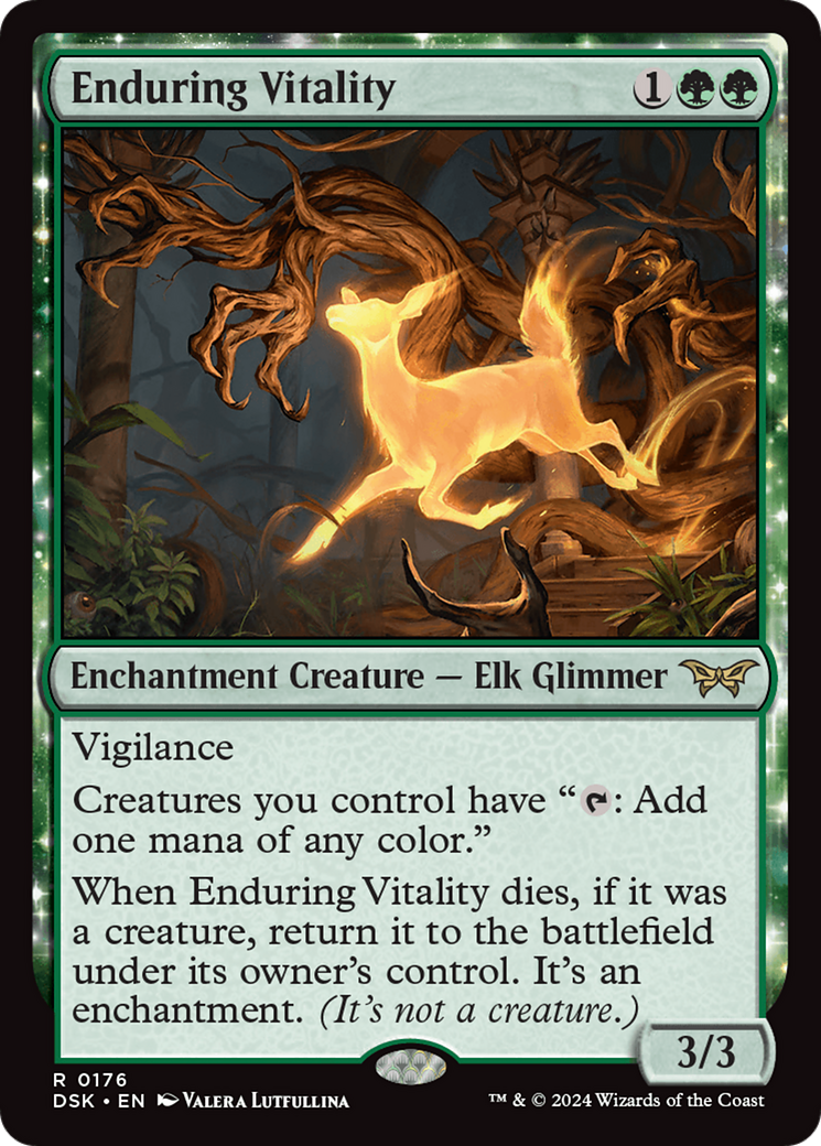 MAGIC: THE GATHERING - Enduring Vitality (DSK-176) - Duskmourn: House of Horror: (enchantment) Foil