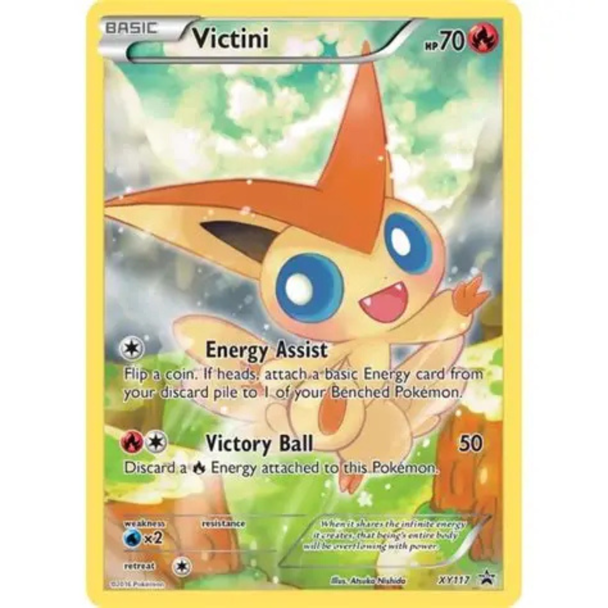 POKEMON TCG - VICTINI XY117 XY BLACK STAR PROMO FULL ART LP
