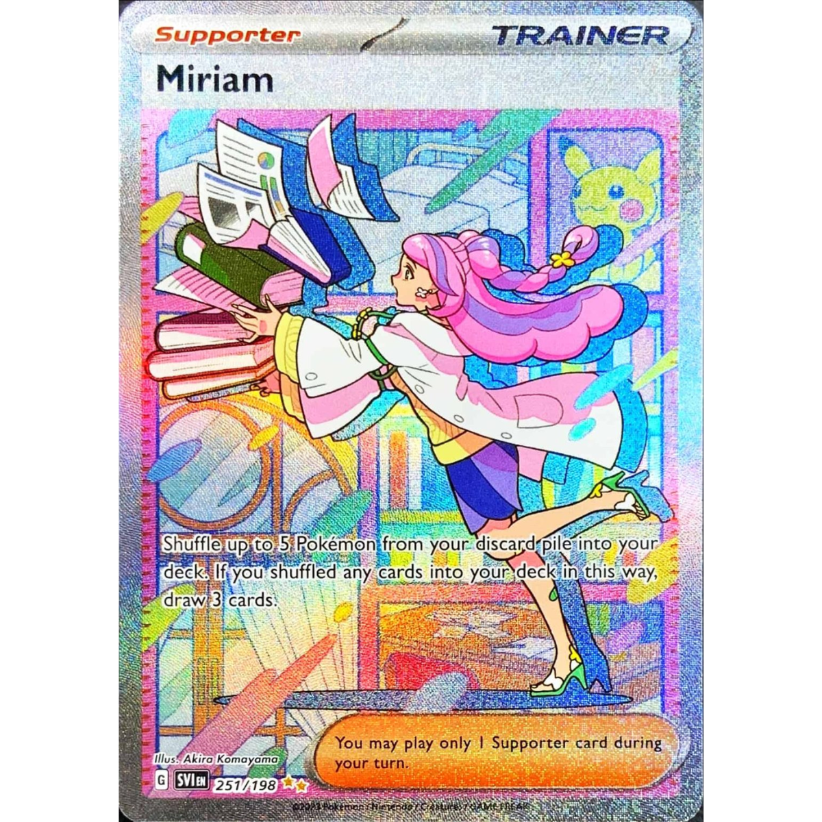 POKEMON TCG - MIRIAM 251/198 SCARLET & VIOLET BASE SPECIAL ILLUSTRATION RARE