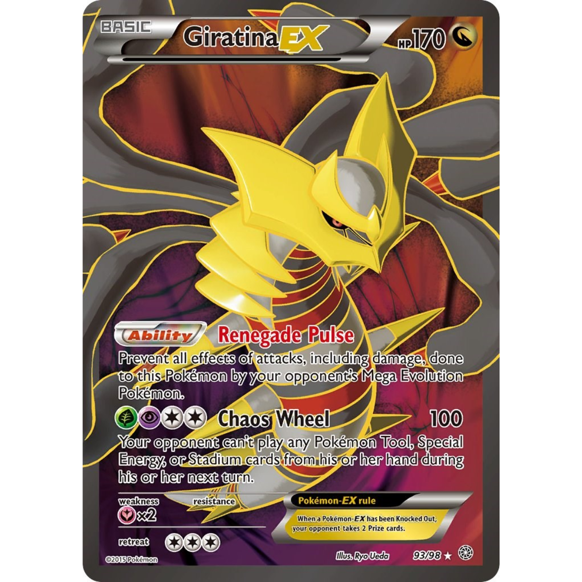 POKEMON TCG - GIRATINA EX 93/98 XY ANCIENT ORIGINS FULL ART MP