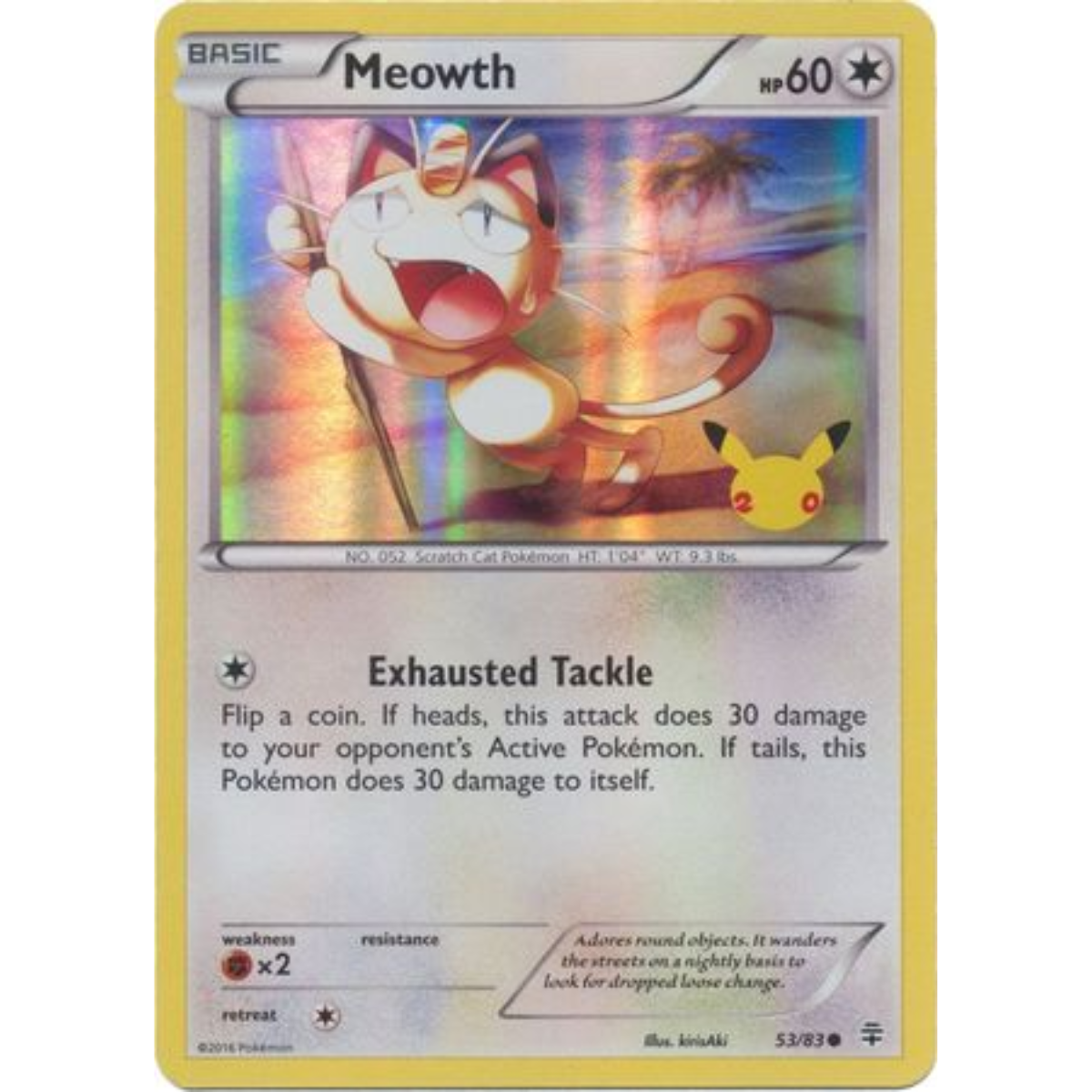 POKEMON TCG - MEOWTH 53/83 GENERATIONS PROMO HOLO SEALED