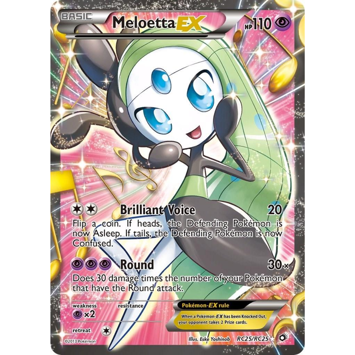 POKEMON TCG - MELOETTA EX RC25/RC25 LEGENDARY COLLECTION RADIANT COLLECTION LP