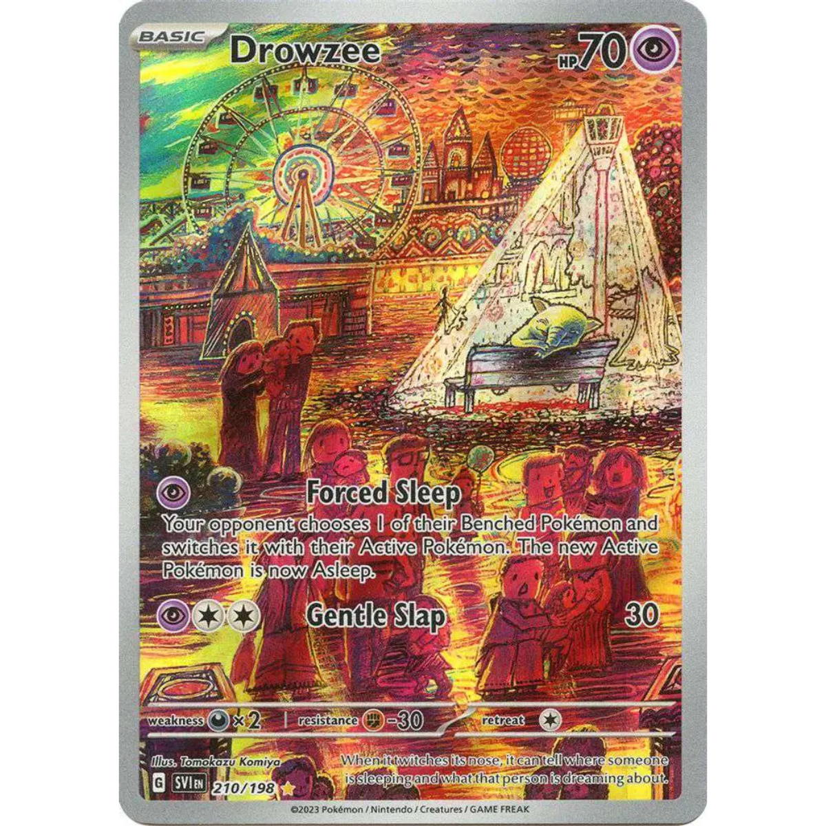 POKEMON TCG - DROWZEE 210/198 SCARLET & VIOLET BASE SET ILLUSTRATION RARE