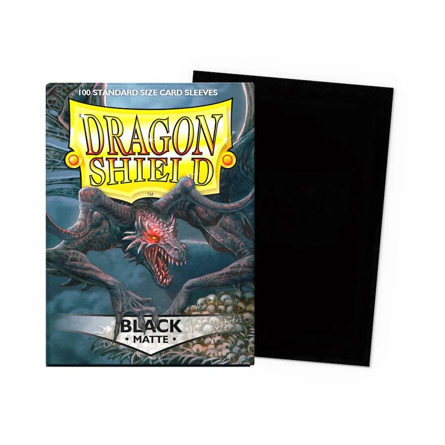 DRAGON SHIELD - Black - Matte Sleeves - Standard Size