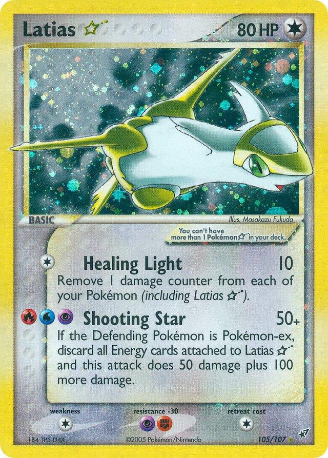 POKEMON TCG - LATIAS GOLD STAR 105/107 EX DEOXYS HOLO HP