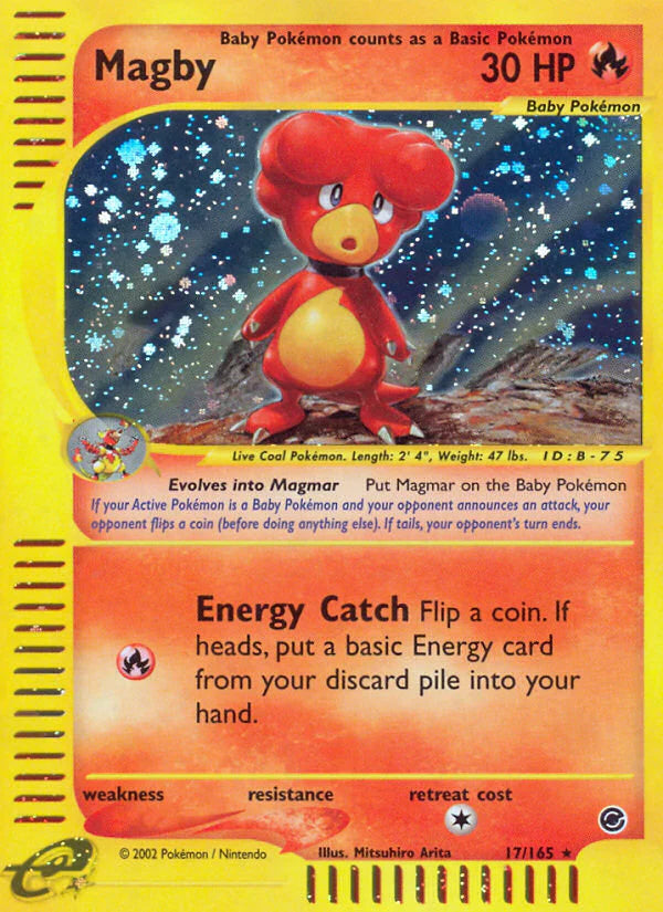 POKEMON TCG - MAGBY 17/165 EXPEDITION HOLO
