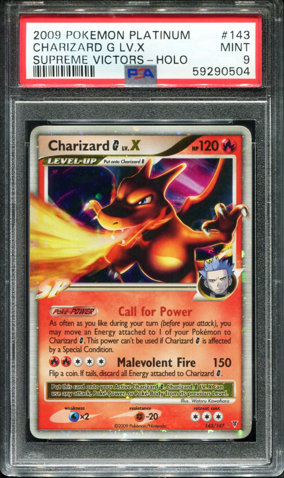 POKEMON TCG - CHARIZARD G LV X 143/147 POKEMON PSA 9 SUPREME VICTORS HOLO