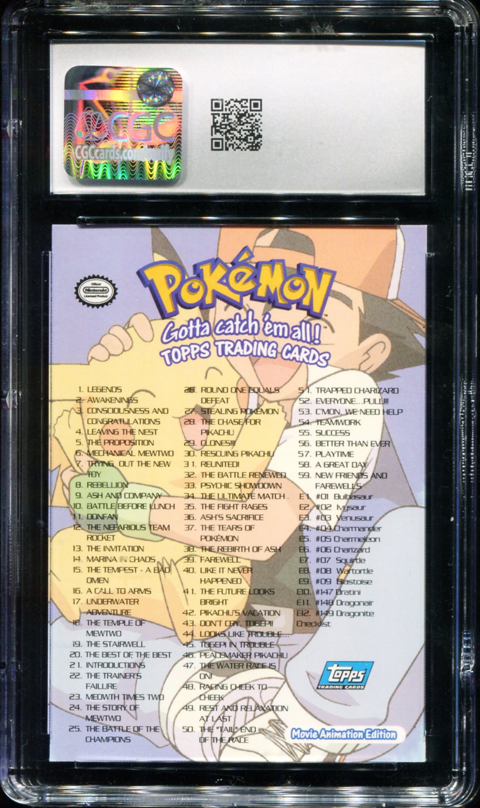 POKEMON TCG - CHECKLIST SERIES 1 FIRST PRINT CGC 7.5 POKEMON