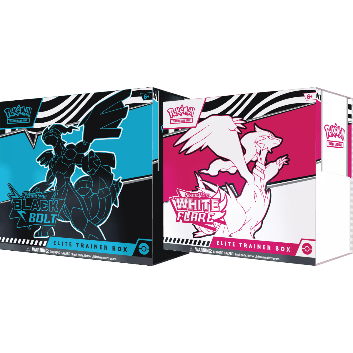 POKEMONT TCG - Scarlet & Violet - Black Bolt & White Flare - Elite Trainer Box PAIR