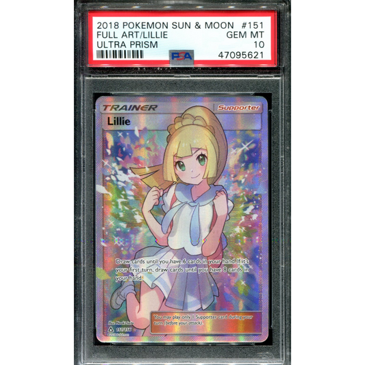 POKEMON TCG - LILLIE 151/156 POKEMON PSA 10 SUN & MOON ALTERNATE ART