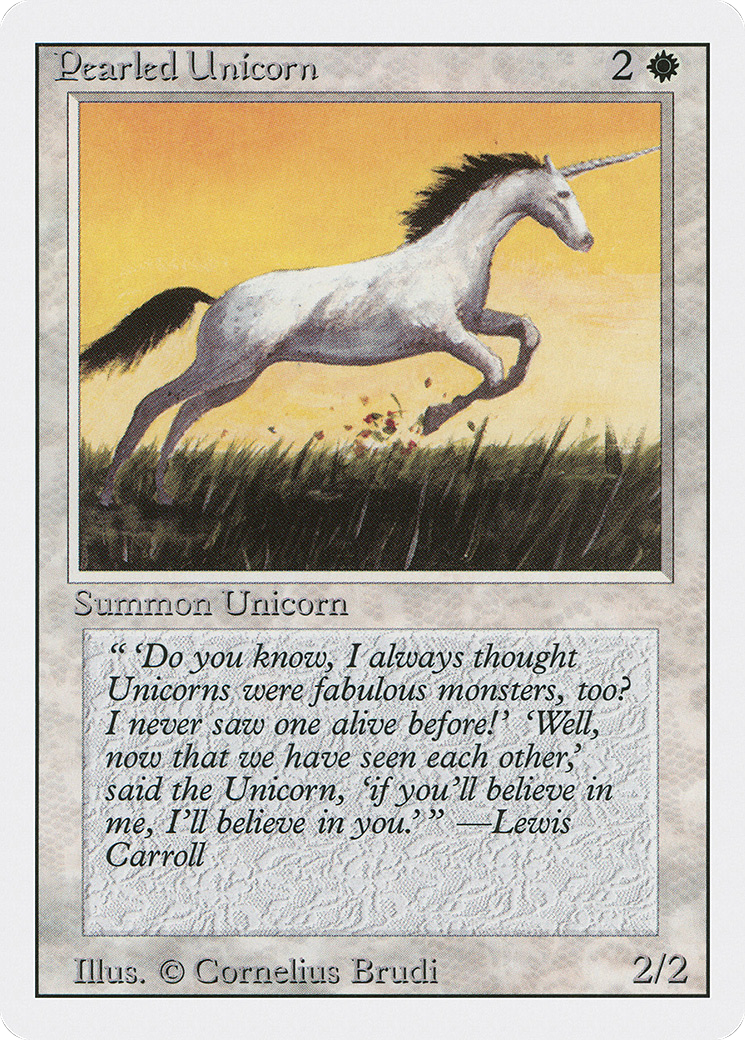 MAGIC: THE GATHERING - Pearled Unicorn (3ED-030) - Revised Edition