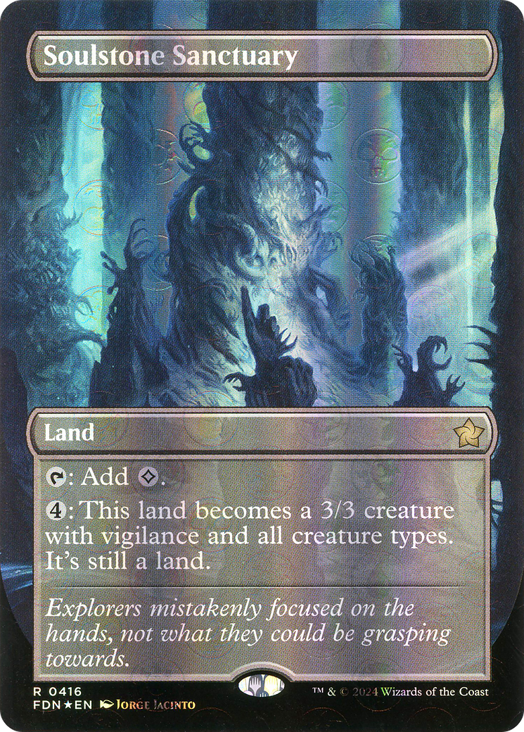 MAGIC: THE GATHERING - Soulstone Sanctuary (Borderless) (Mana Foil) (FDN-416) - Foundations Foil