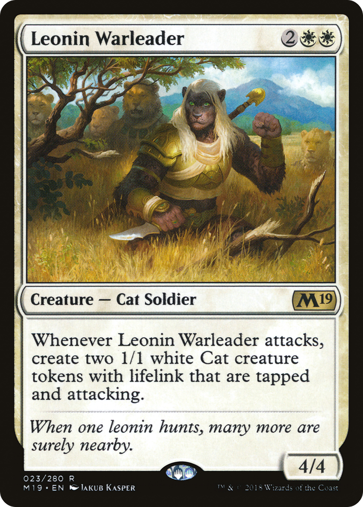 MAGIC: THE GATHERING - Leonin Warleader (M19-023) - Core Set 2019