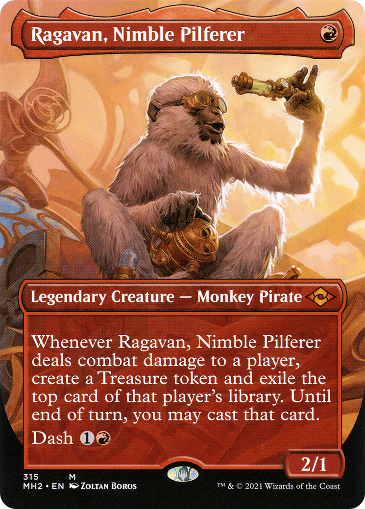 MAGIC: THE GATHERING - Ragavan, Nimble Pilferer (Borderless) (MH2-315) - Modern Horizons 2 (Borderless)