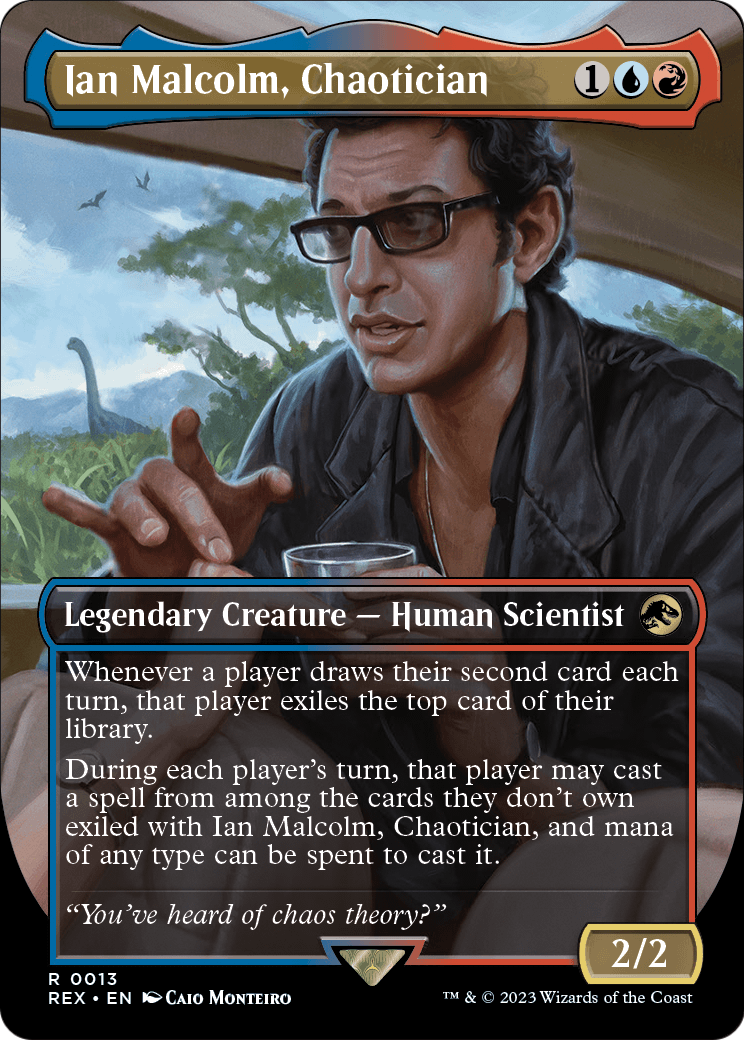 MAGIC: THE GATHERING - Ian Malcolm, Chaotician (Borderless) (REX-013) - Jurassic World Collection